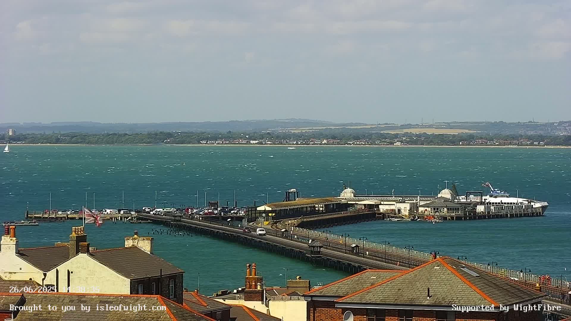 Ryde Pier & Island Line Railway Skyline Live Cam -Isle Of Wight, South East, England, United Kingdom 
