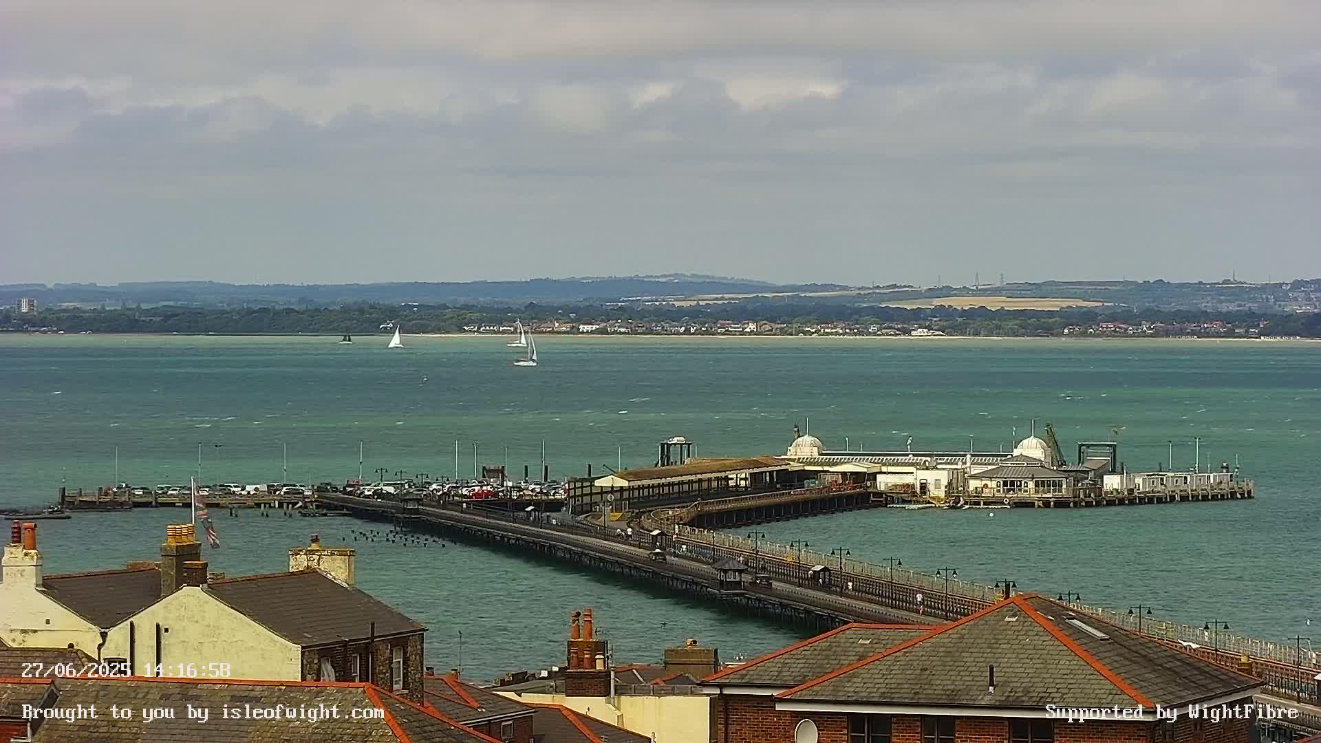 Ryde Pier & Island Line Railway Skyline Live Cam -Isle Of Wight, South East, England, United Kingdom 