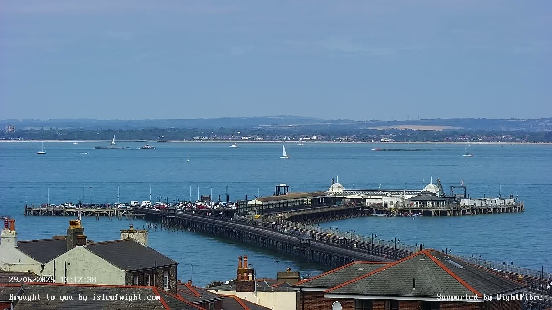 Ryde Pier & Island Line Railway Skyline Live Cam -Isle Of Wight, South East, England, United Kingdom 