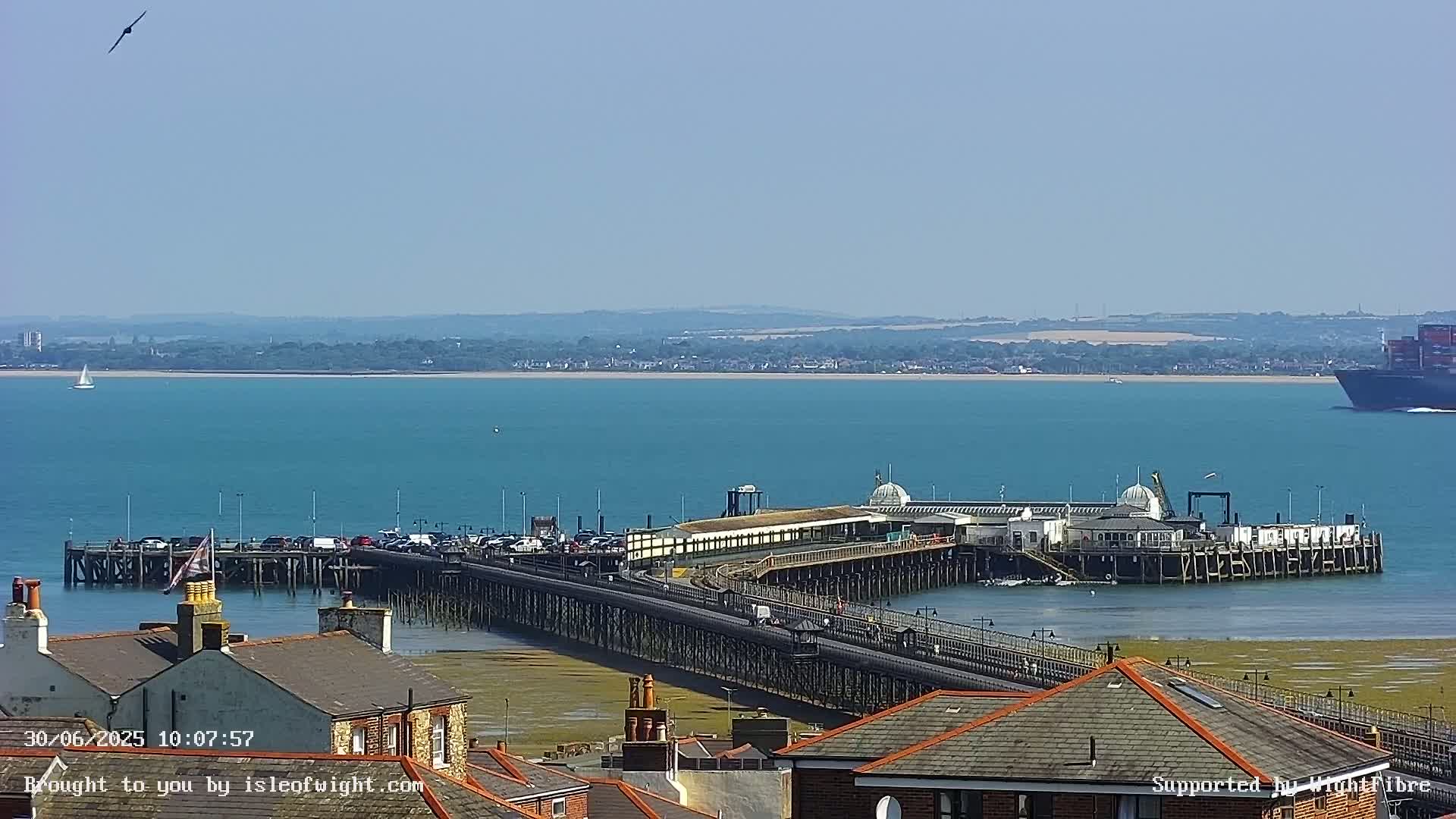 Ryde Pier & Island Line Railway Skyline Live Cam -Isle Of Wight, South East, England, United Kingdom 