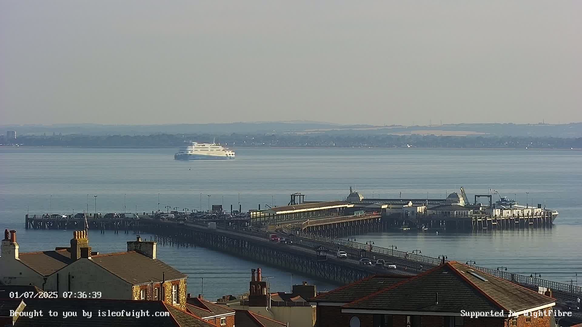 Ryde Pier & Island Line Railway Skyline Live Cam -Isle Of Wight, South East, England, United Kingdom 