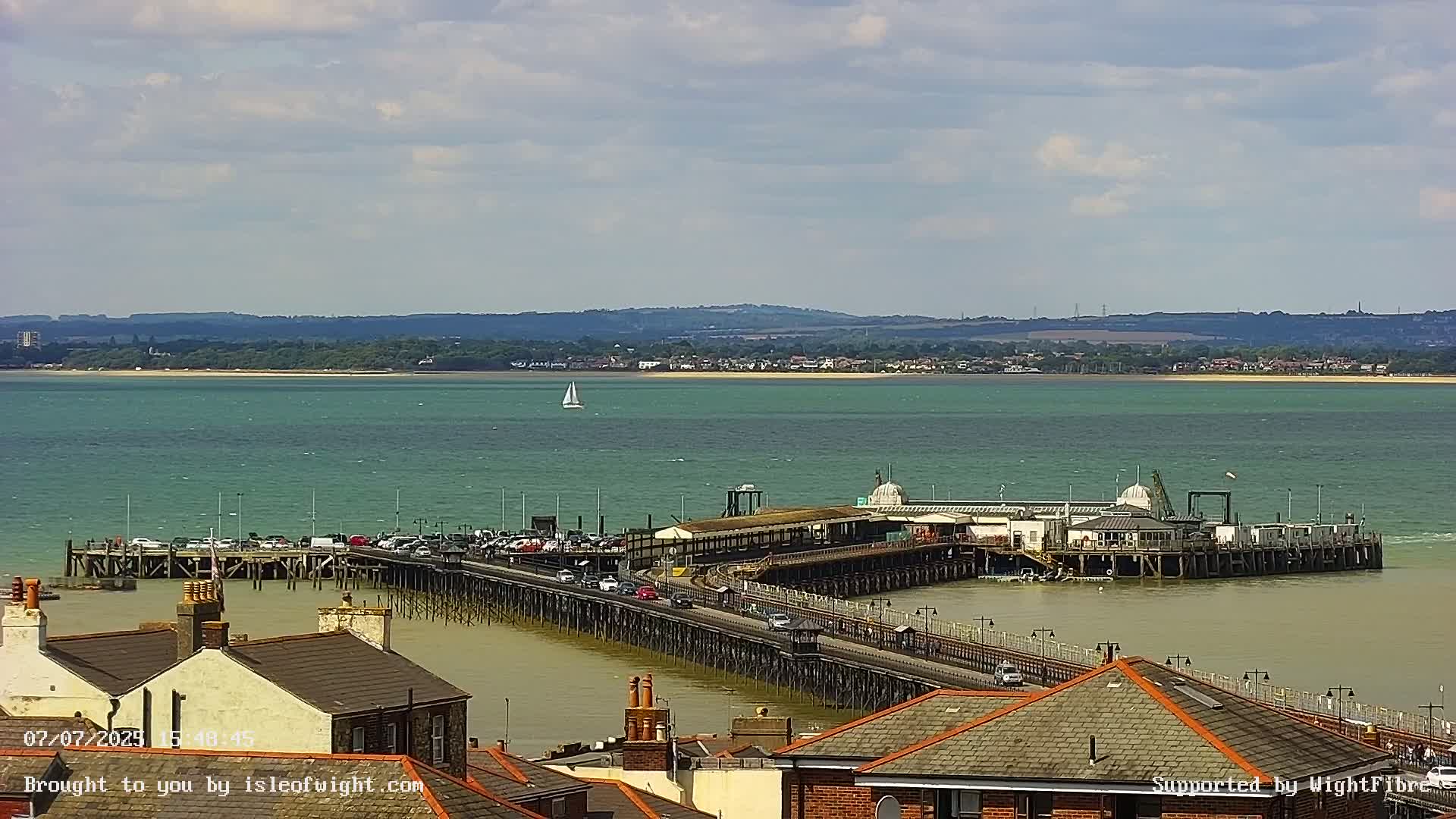 Ryde Pier & Island Line Railway Skyline Live Cam -Isle Of Wight, South East, England, United Kingdom 