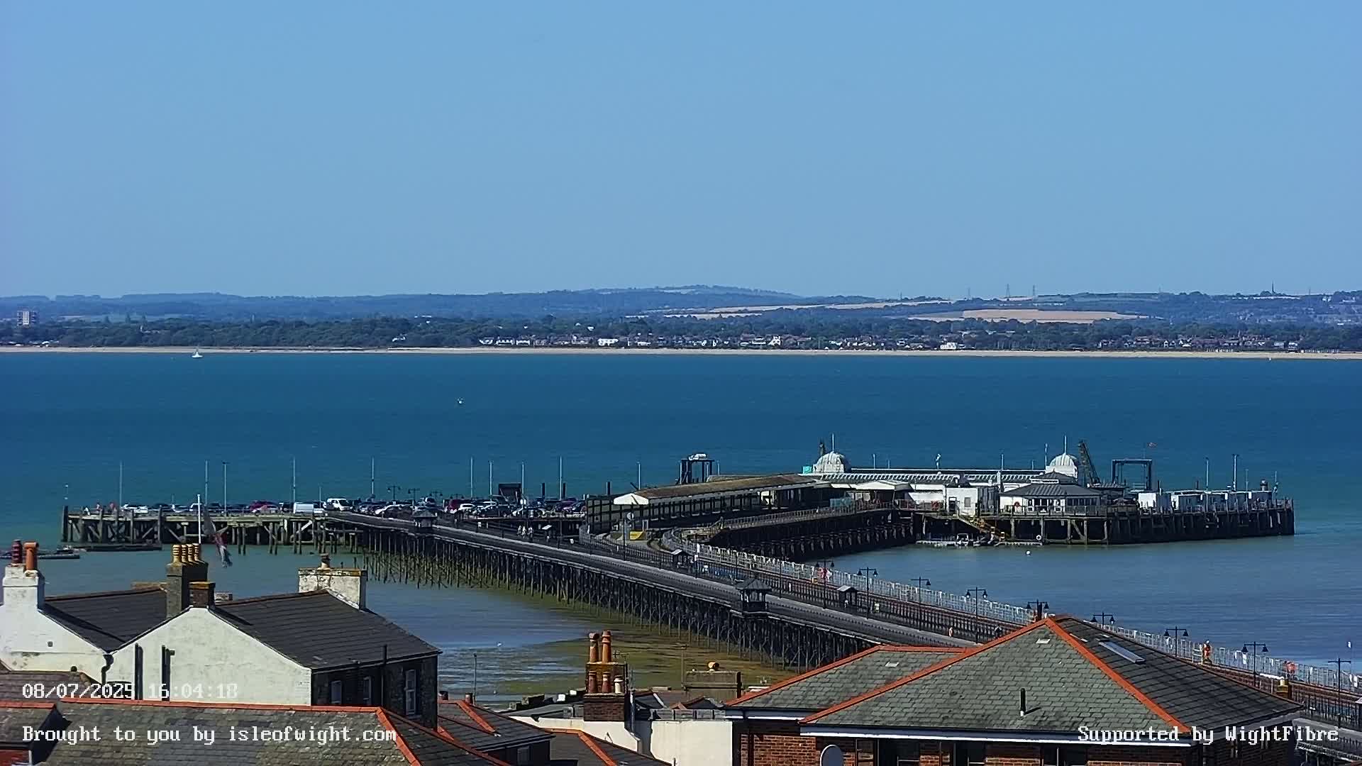 Ryde Pier & Island Line Railway Skyline Live Cam -Isle Of Wight, South East, England, United Kingdom 