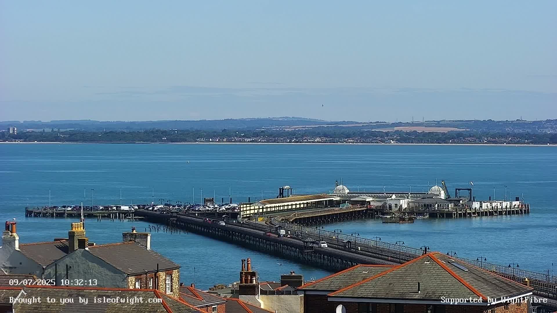 Ryde Pier & Island Line Railway Skyline Live Cam -Isle Of Wight, South East, England, United Kingdom 