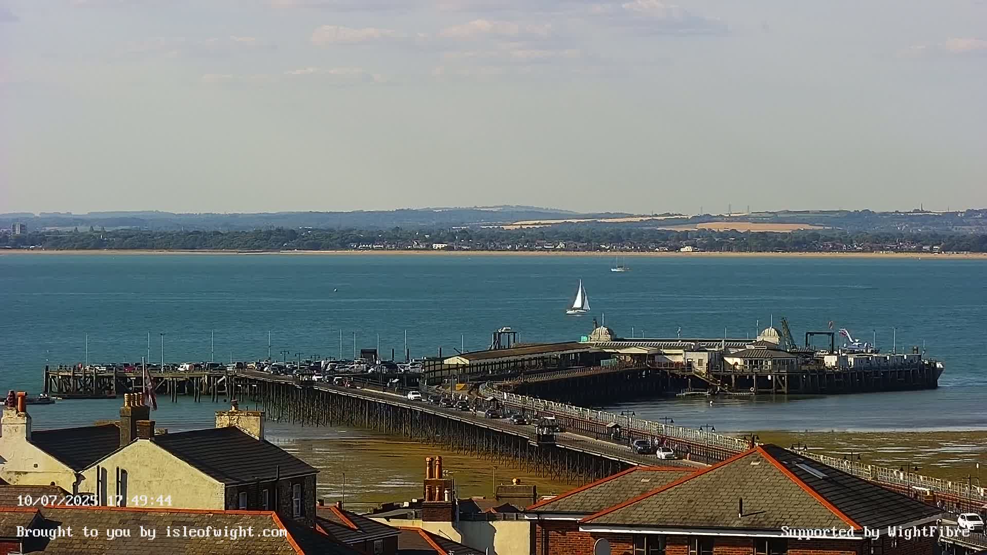 Ryde Pier & Island Line Railway Skyline Live Cam -Isle Of Wight, South East, England, United Kingdom 