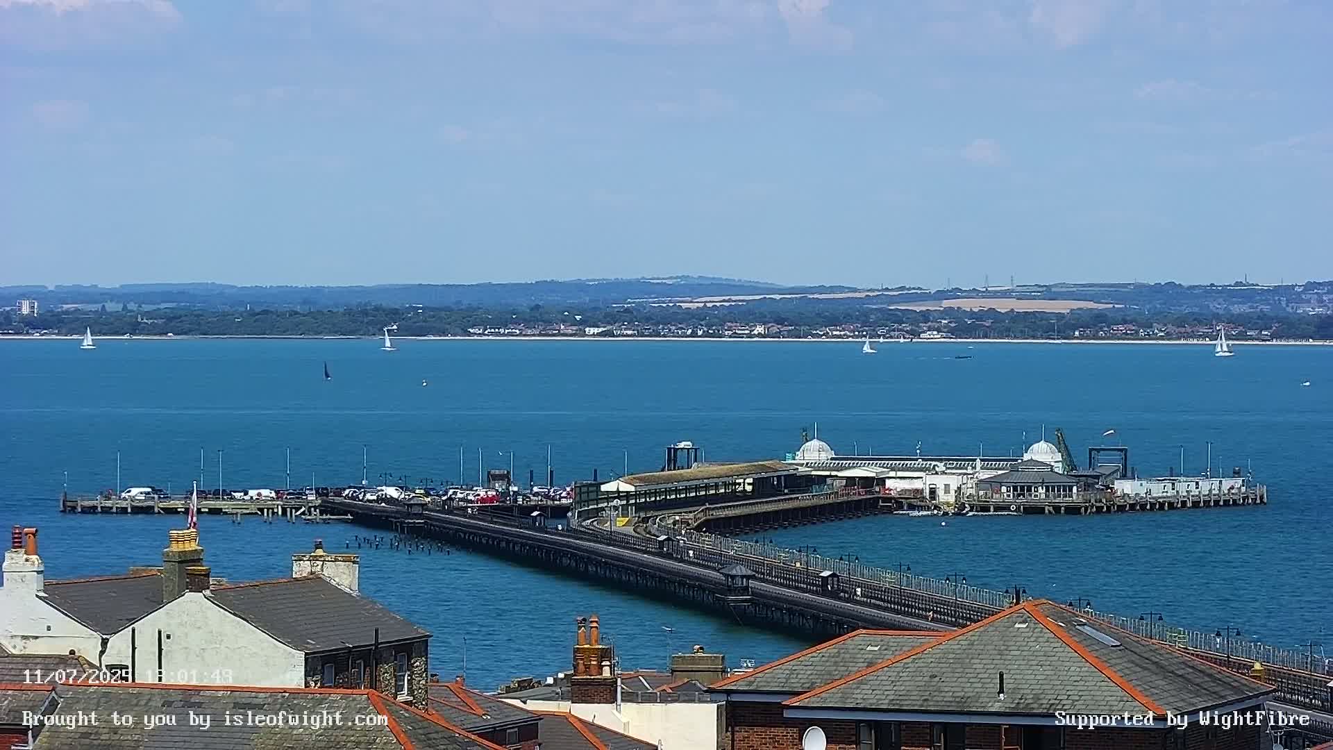 Ryde Pier & Island Line Railway Skyline Live Cam -Isle Of Wight, South East, England, United Kingdom 