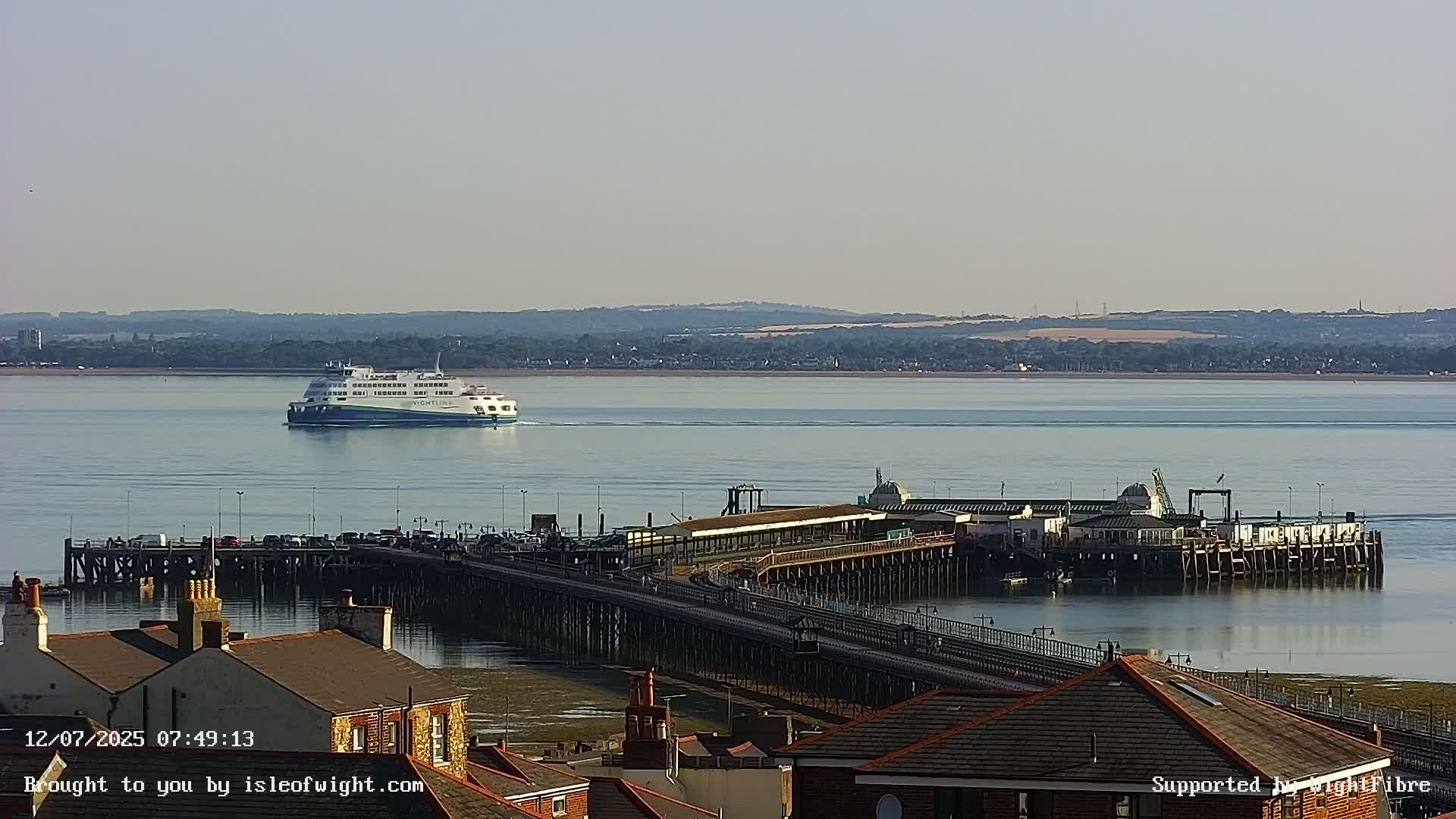 Ryde Pier & Island Line Railway Skyline Live Cam -Isle Of Wight, South East, England, United Kingdom 