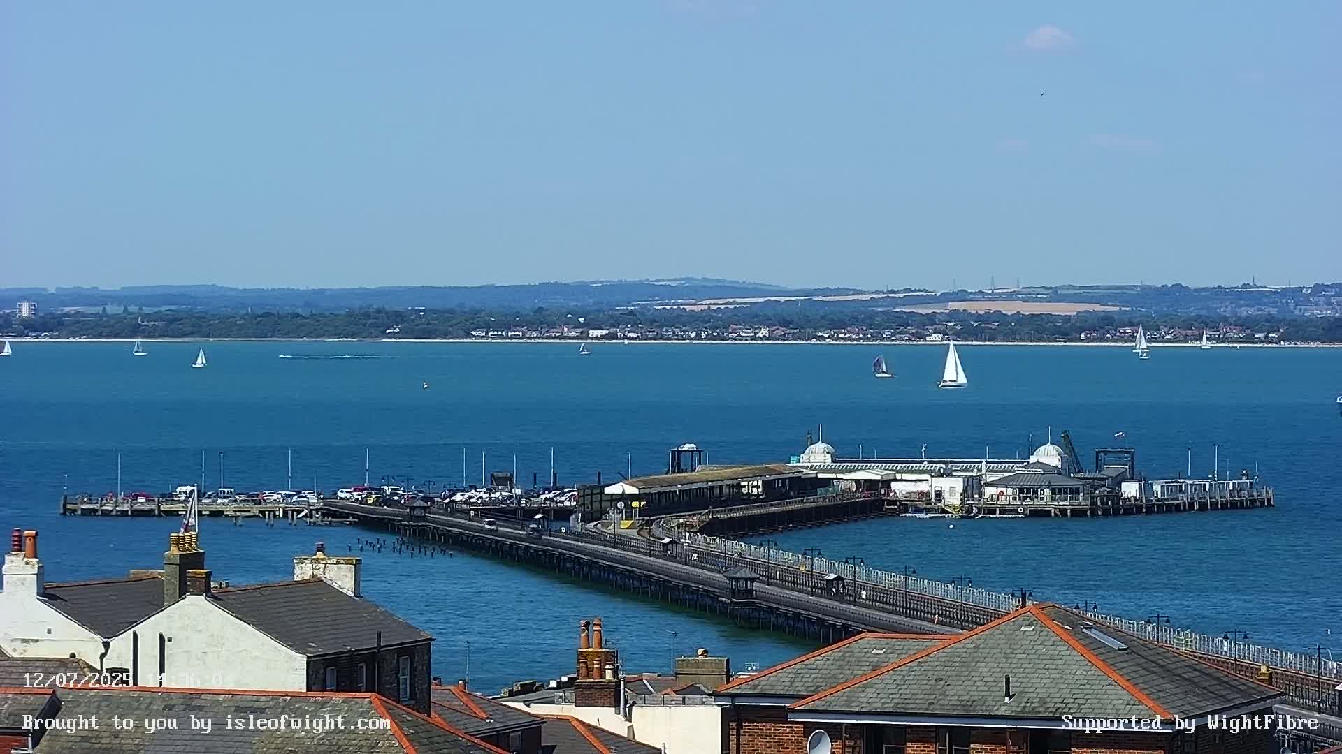 Ryde Pier & Island Line Railway Skyline Live Cam -Isle Of Wight, South East, England, United Kingdom 