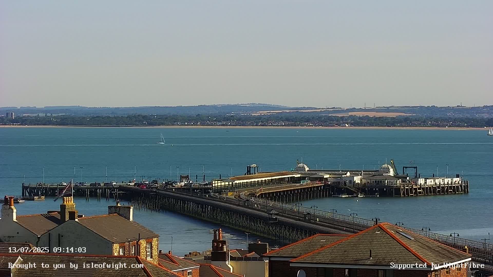 Ryde Pier & Island Line Railway Skyline Live Cam -Isle Of Wight, South East, England, United Kingdom 