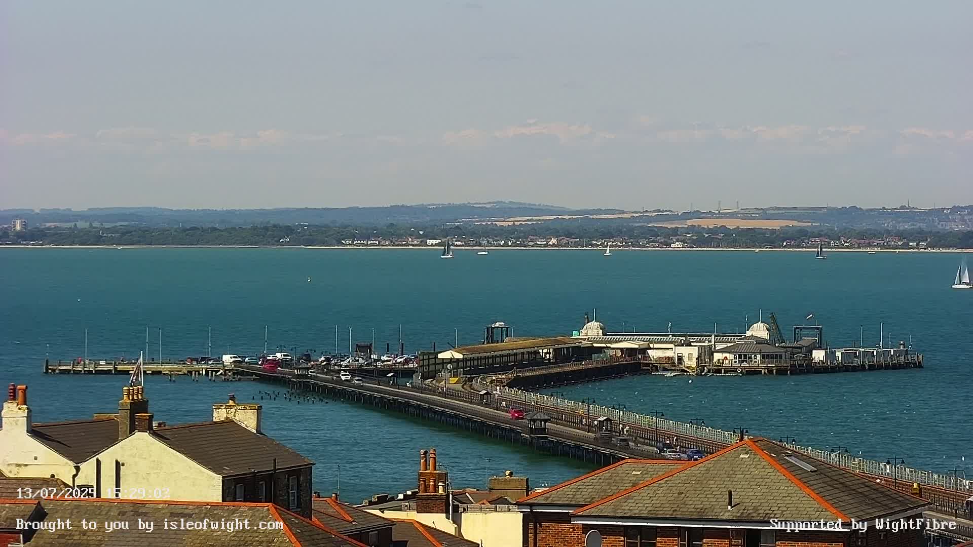 Ryde Pier & Island Line Railway Skyline Live Cam -Isle Of Wight, South East, England, United Kingdom 