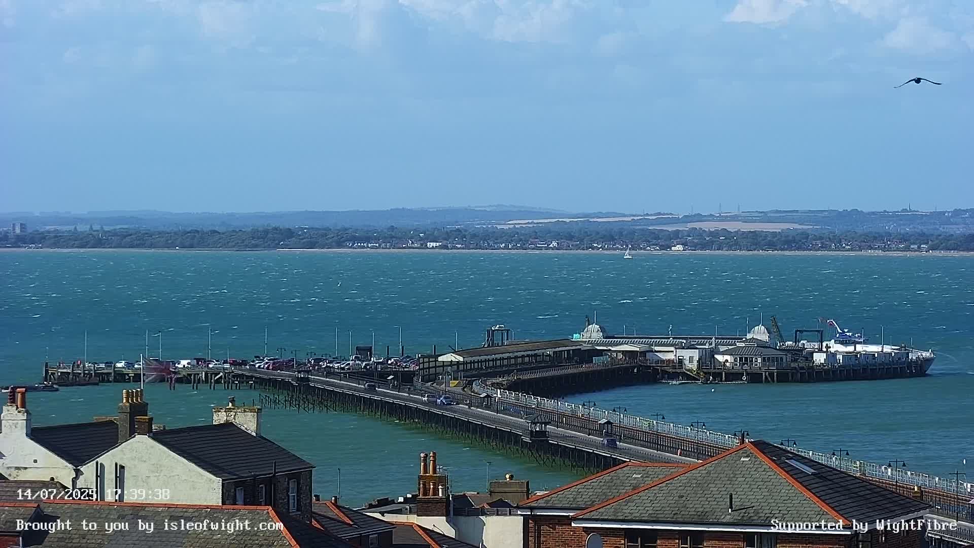 Ryde Pier & Island Line Railway Skyline Live Cam -Isle Of Wight, South East, England, United Kingdom 