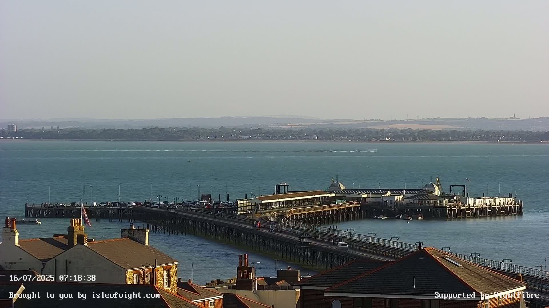 Ryde Pier & Island Line Railway Skyline Live Cam -Isle Of Wight, South East, England, United Kingdom 