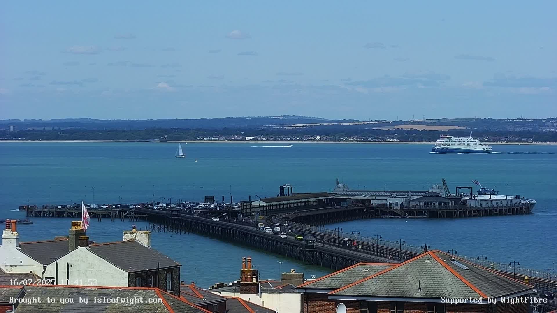 Ryde Pier & Island Line Railway Skyline Live Cam -Isle Of Wight, South East, England, United Kingdom 