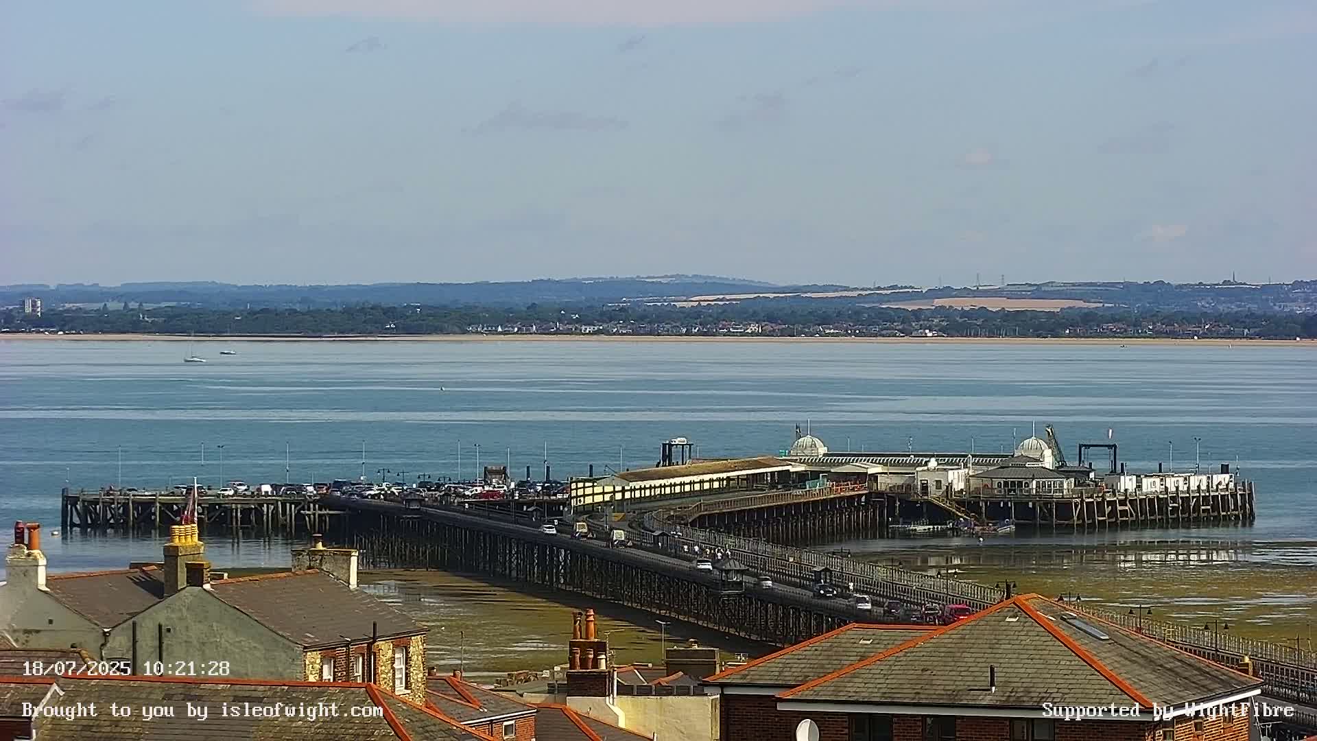 Ryde Pier & Island Line Railway Skyline Live Cam -Isle Of Wight, South East, England, United Kingdom 
