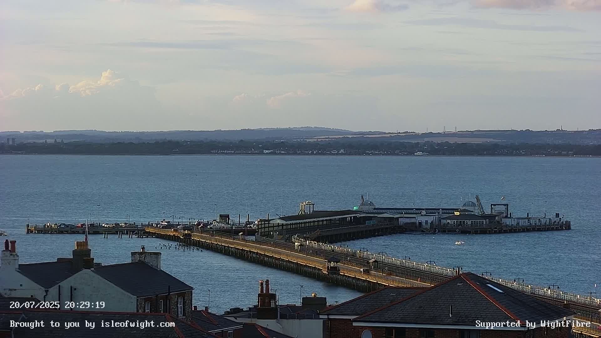 Ryde Pier & Island Line Railway Skyline Live Cam -Isle Of Wight, South East, England, United Kingdom 