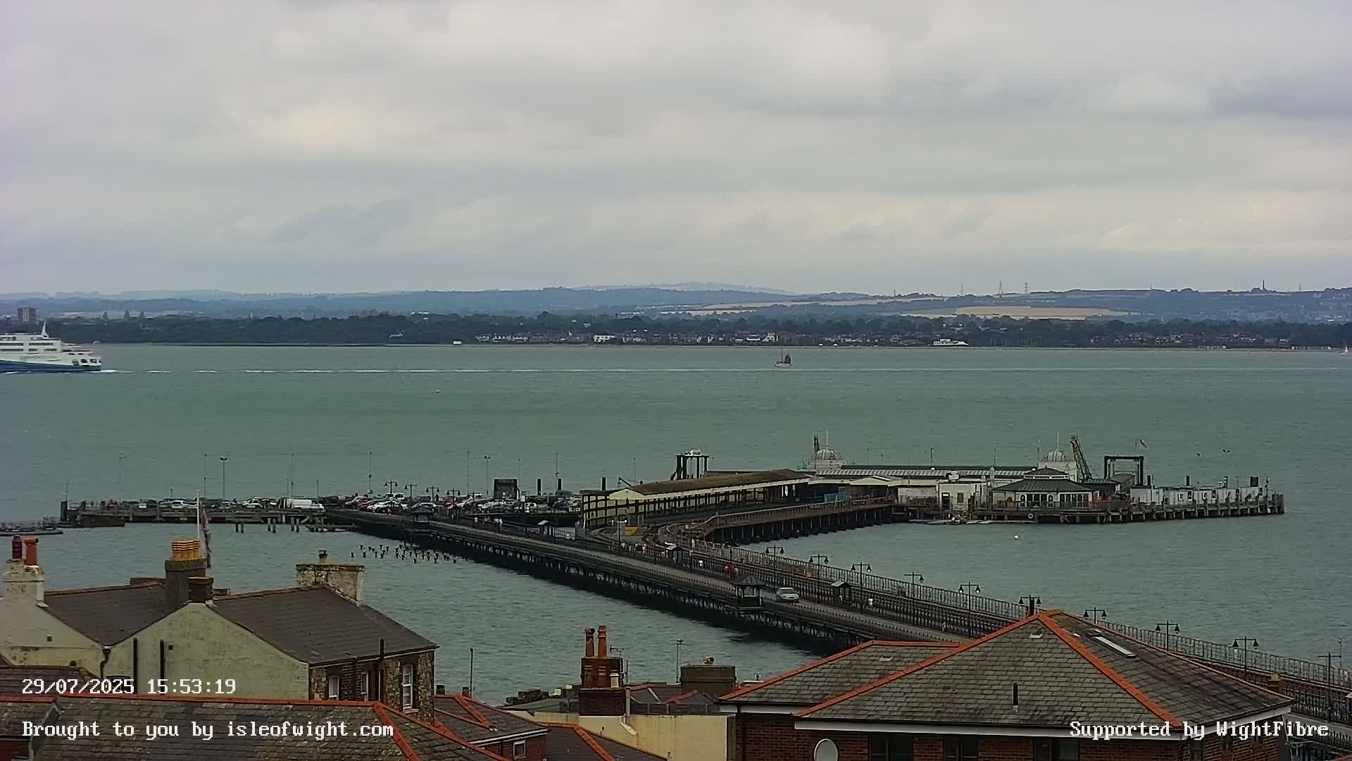 Ryde Pier & Island Line Railway Skyline Live Cam -Isle Of Wight, South East, England, United Kingdom 