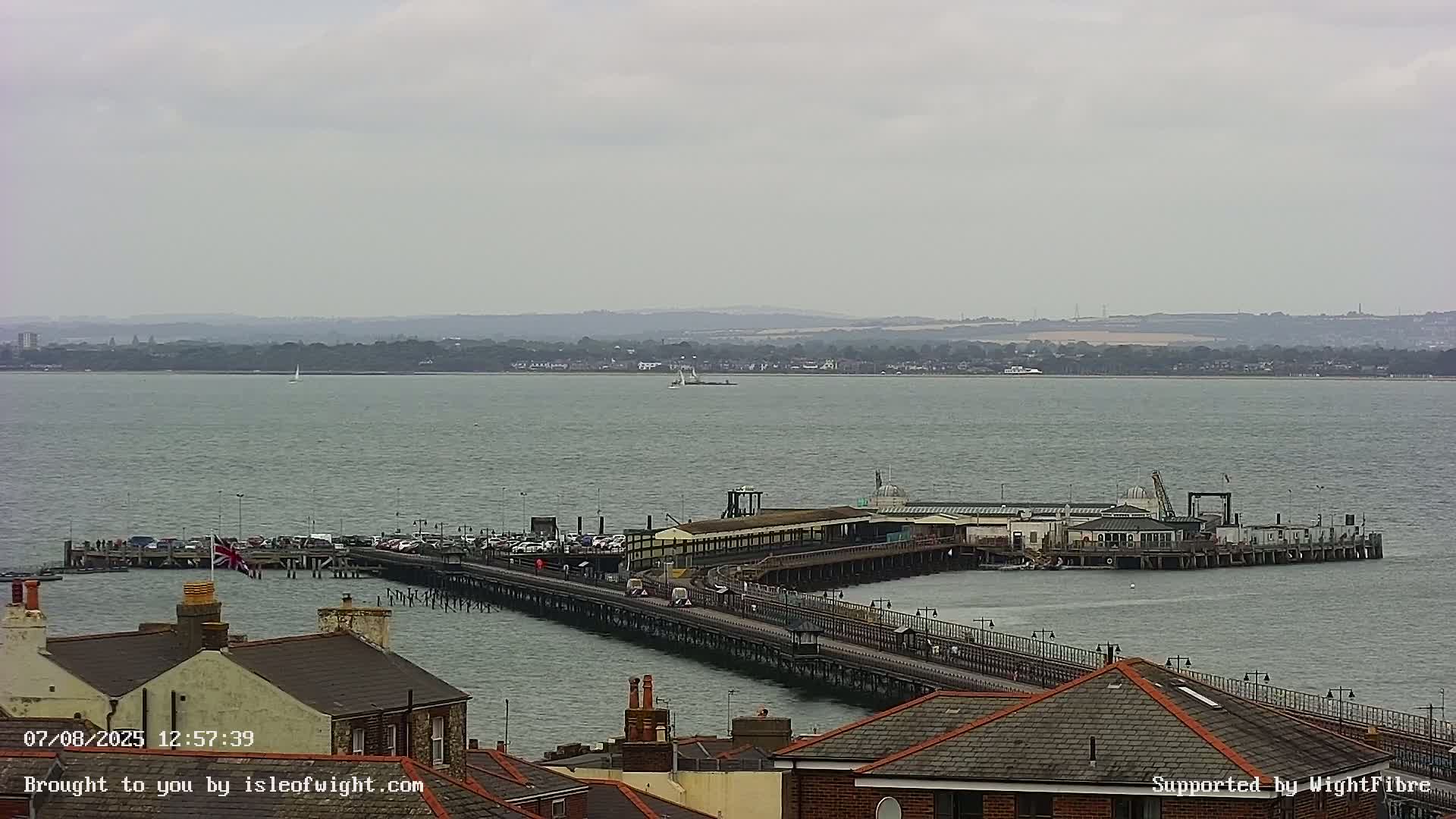 Ryde Pier & Island Line Railway Skyline Live Cam -Isle Of Wight, South East, England, United Kingdom 