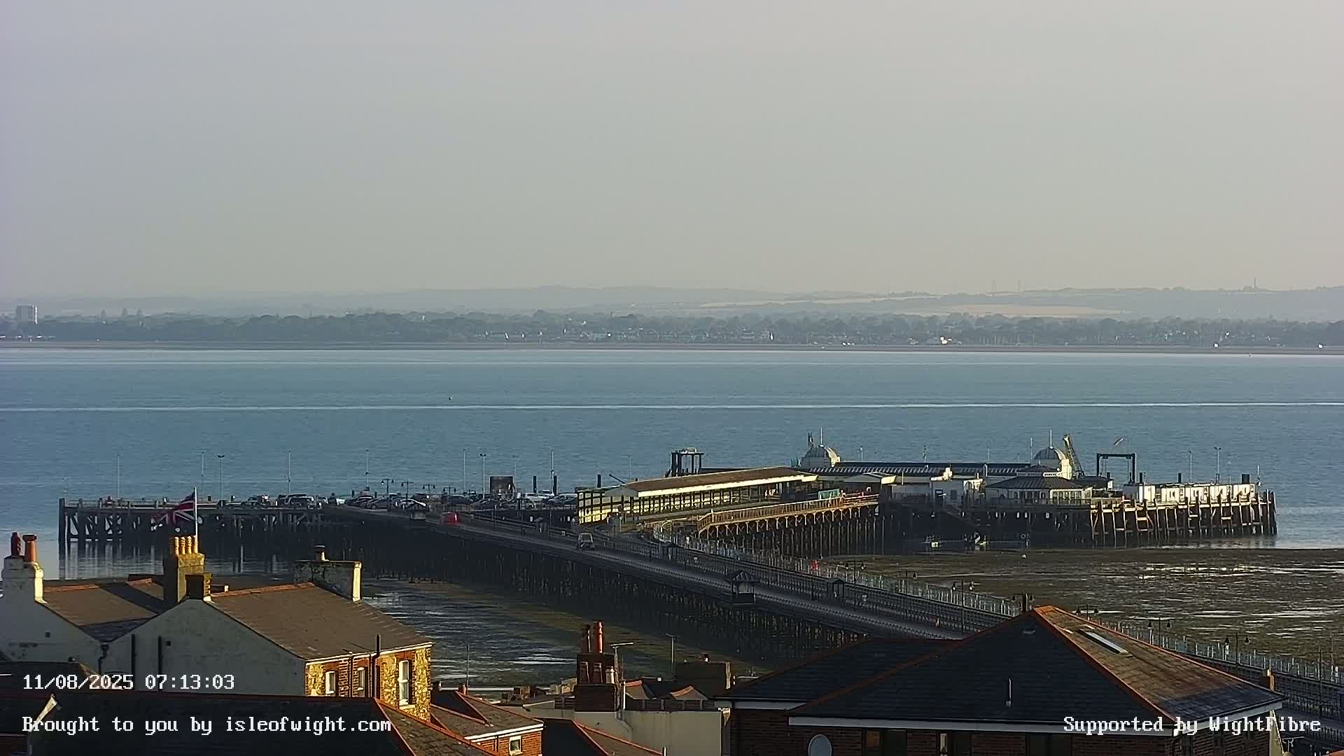 Ryde Pier & Island Line Railway Skyline Live Cam -Isle Of Wight, South East, England, United Kingdom 