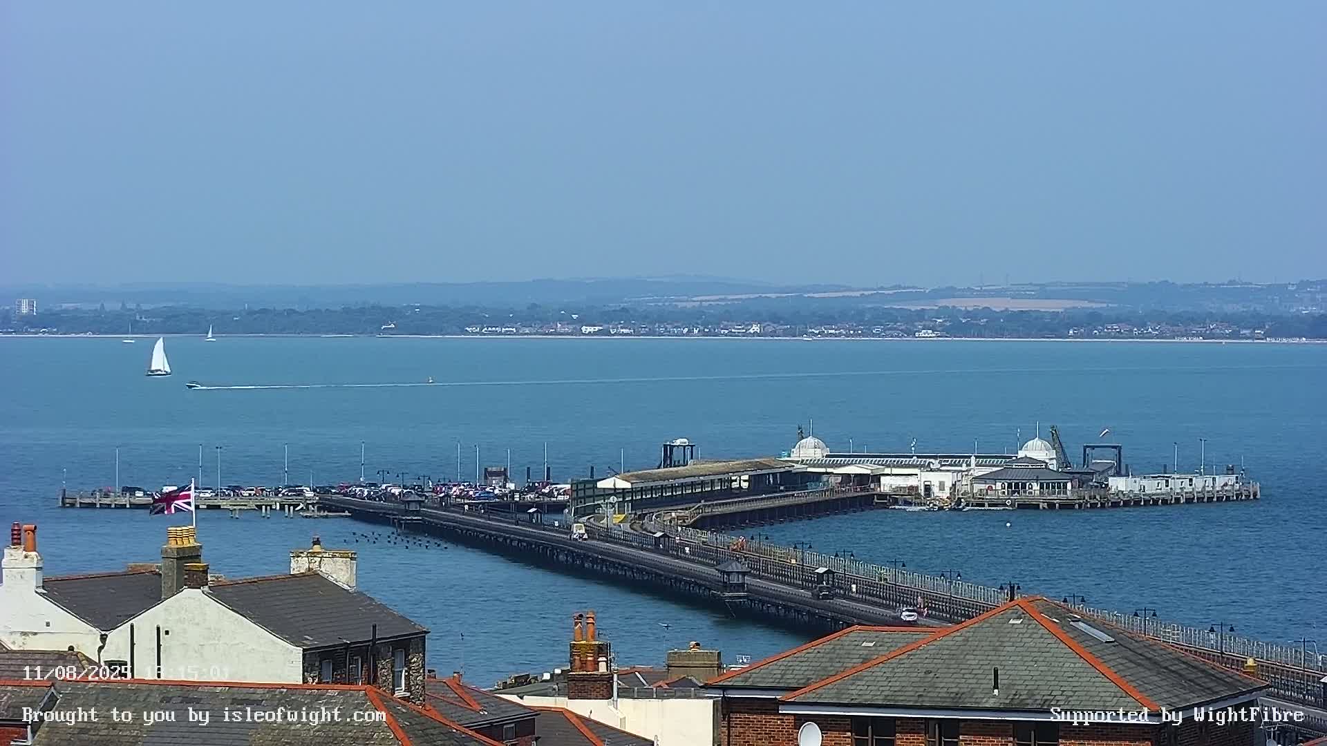 Ryde Pier & Island Line Railway Skyline Live Cam -Isle Of Wight, South East, England, United Kingdom 