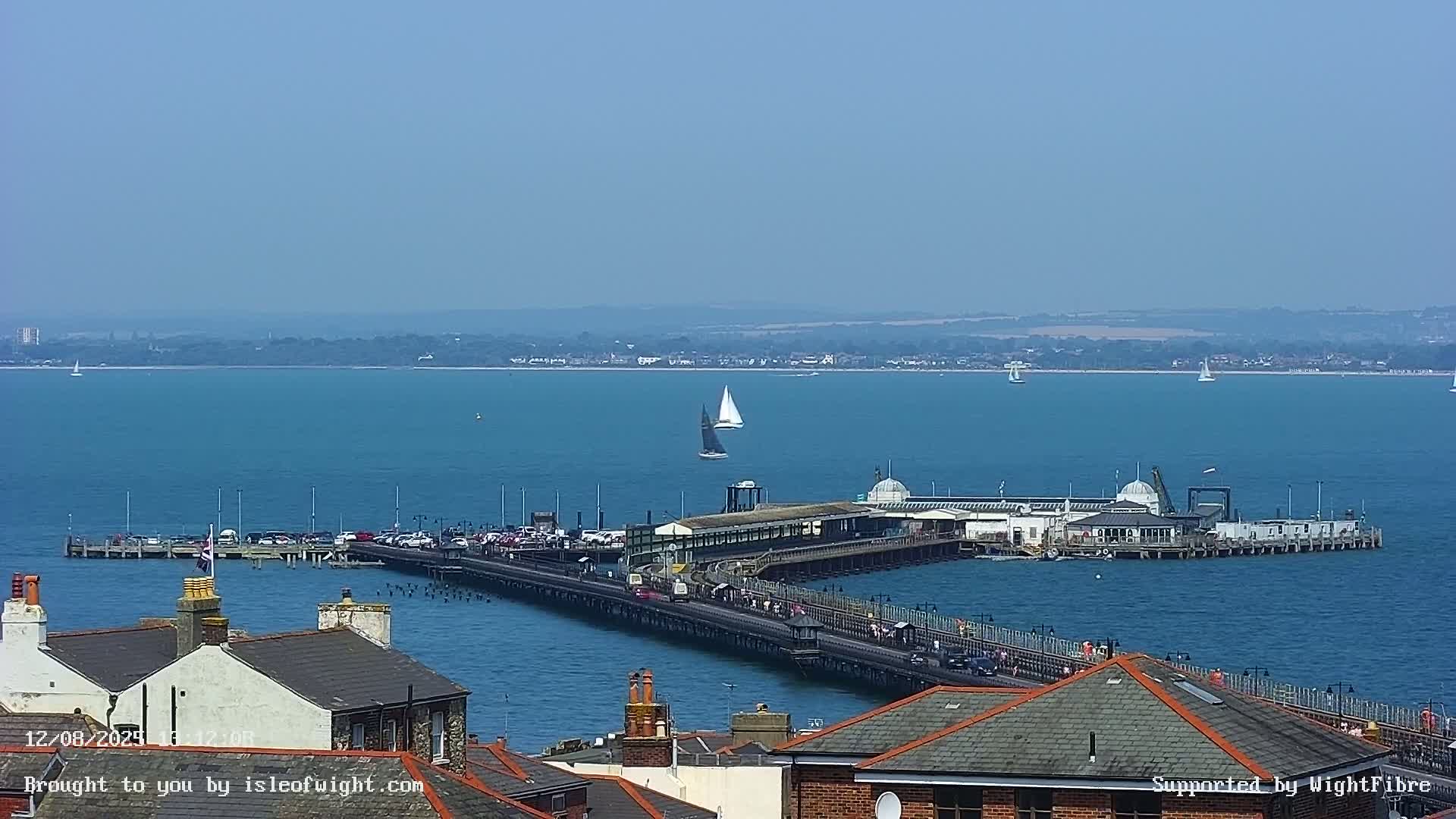 Ryde Pier & Island Line Railway Skyline Live Cam -Isle Of Wight, South East, England, United Kingdom 