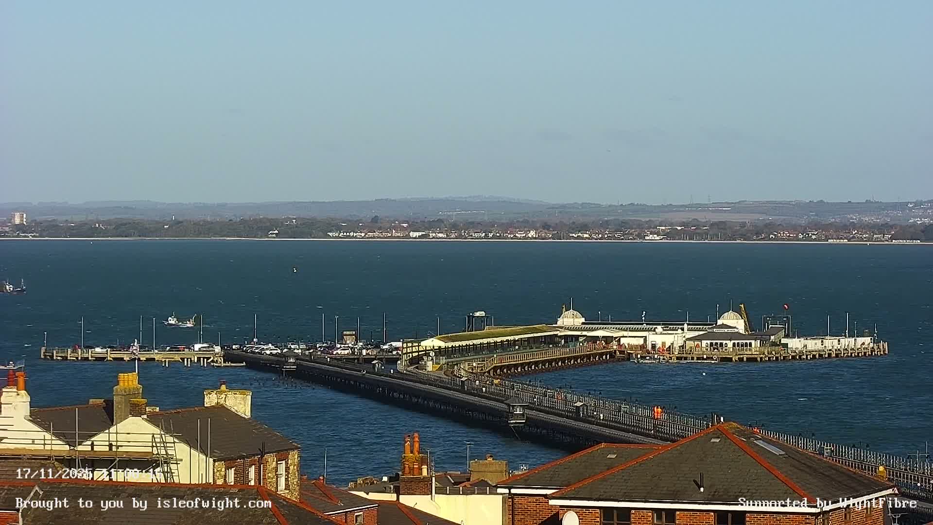 Ryde Pier & Island Line Railway Skyline Live Cam -Isle Of Wight, South East, England, United Kingdom 