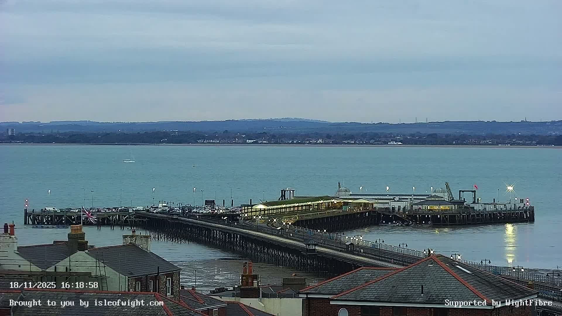 Ryde Pier & Island Line Railway Skyline Live Cam -Isle Of Wight, South East, England, United Kingdom 