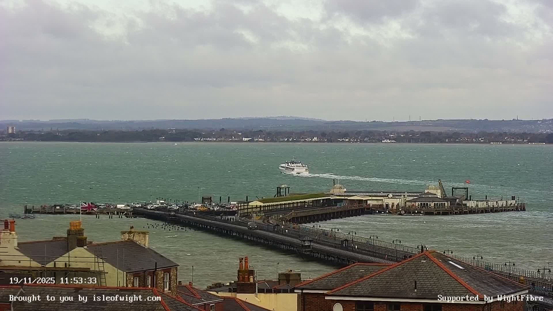 Ryde Pier & Island Line Railway Skyline Live Cam -Isle Of Wight, South East, England, United Kingdom 