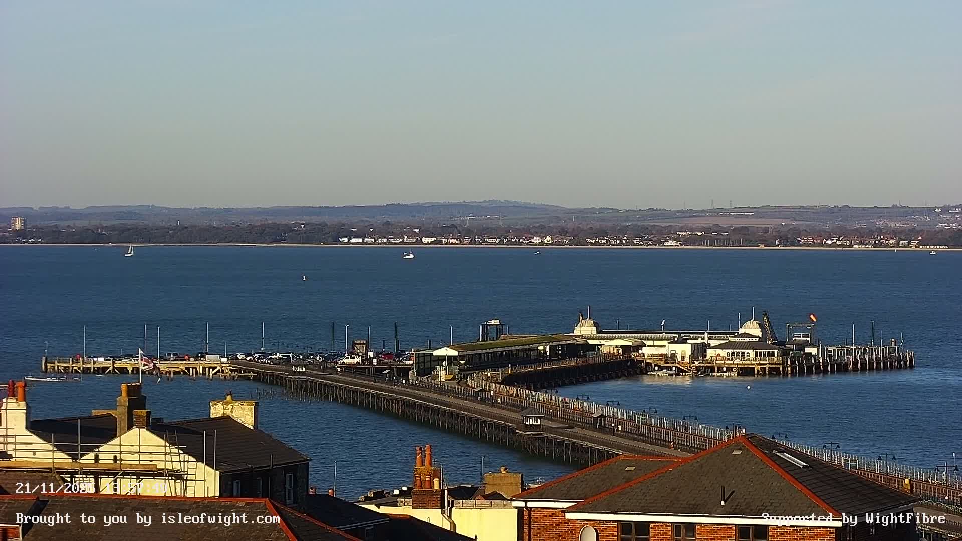 Ryde Pier & Island Line Railway Skyline Live Cam -Isle Of Wight, South East, England, United Kingdom 