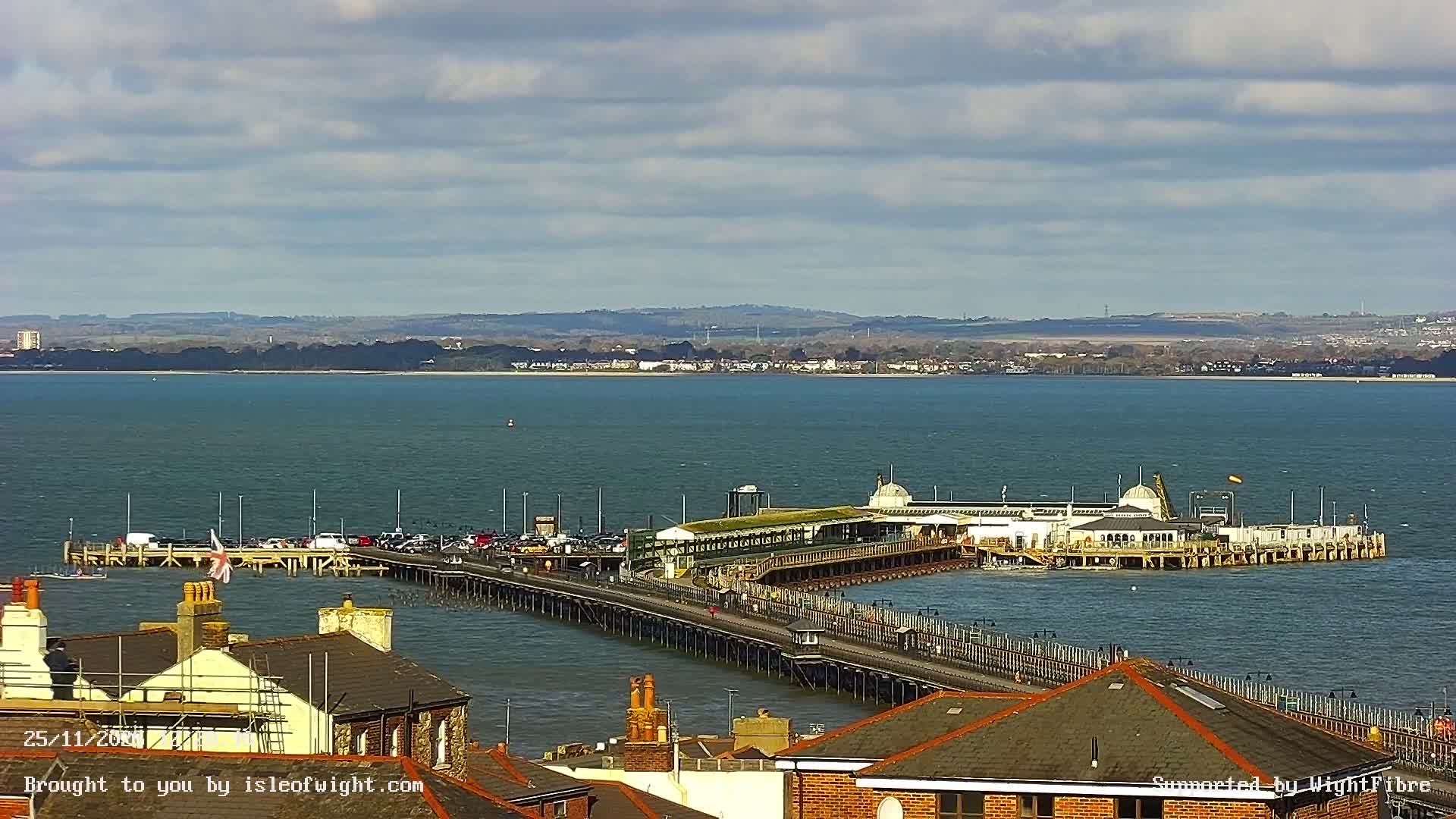 Ryde Pier & Island Line Railway Skyline Live Cam -Isle Of Wight, South East, England, United Kingdom 
