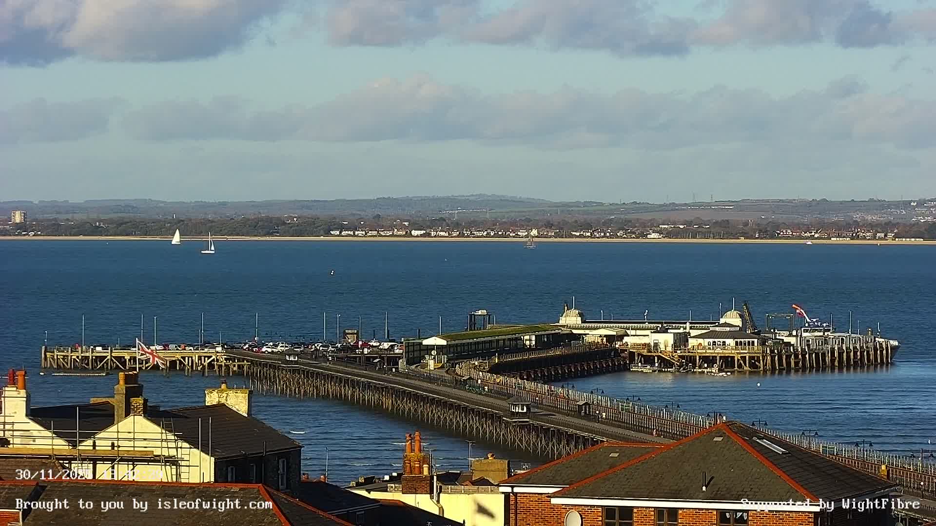 Ryde Pier & Island Line Railway Skyline Live Cam -Isle Of Wight, South East, England, United Kingdom 