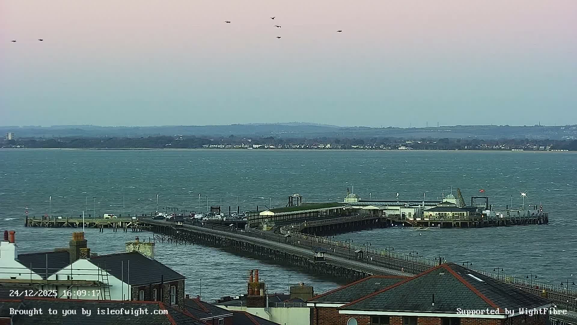 Ryde Pier & Island Line Railway Skyline Live Cam -Isle Of Wight, South East, England, United Kingdom 