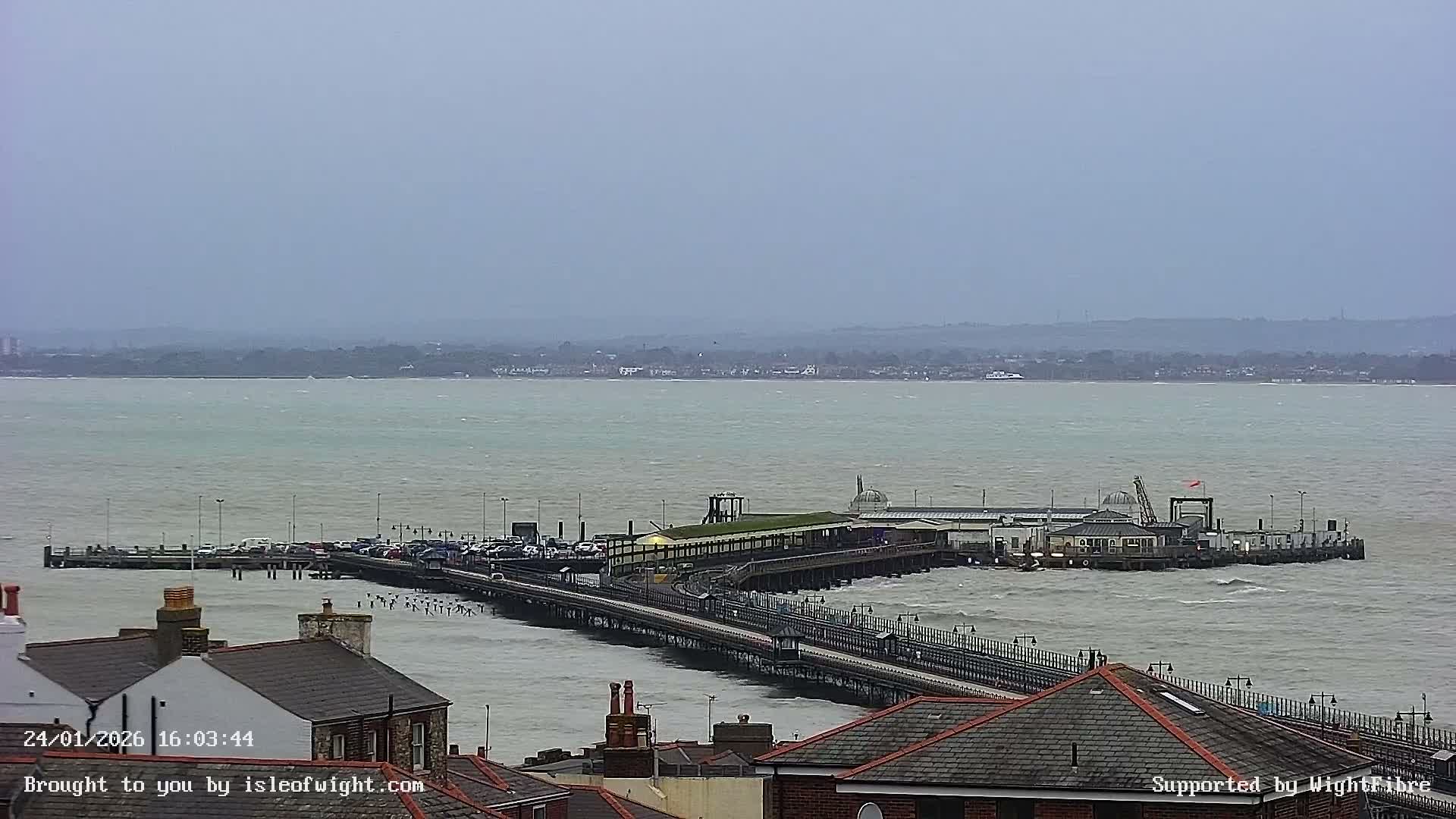 Ryde Pier & Island Line Railway Skyline Live Cam -Isle Of Wight, South East, England, United Kingdom 
