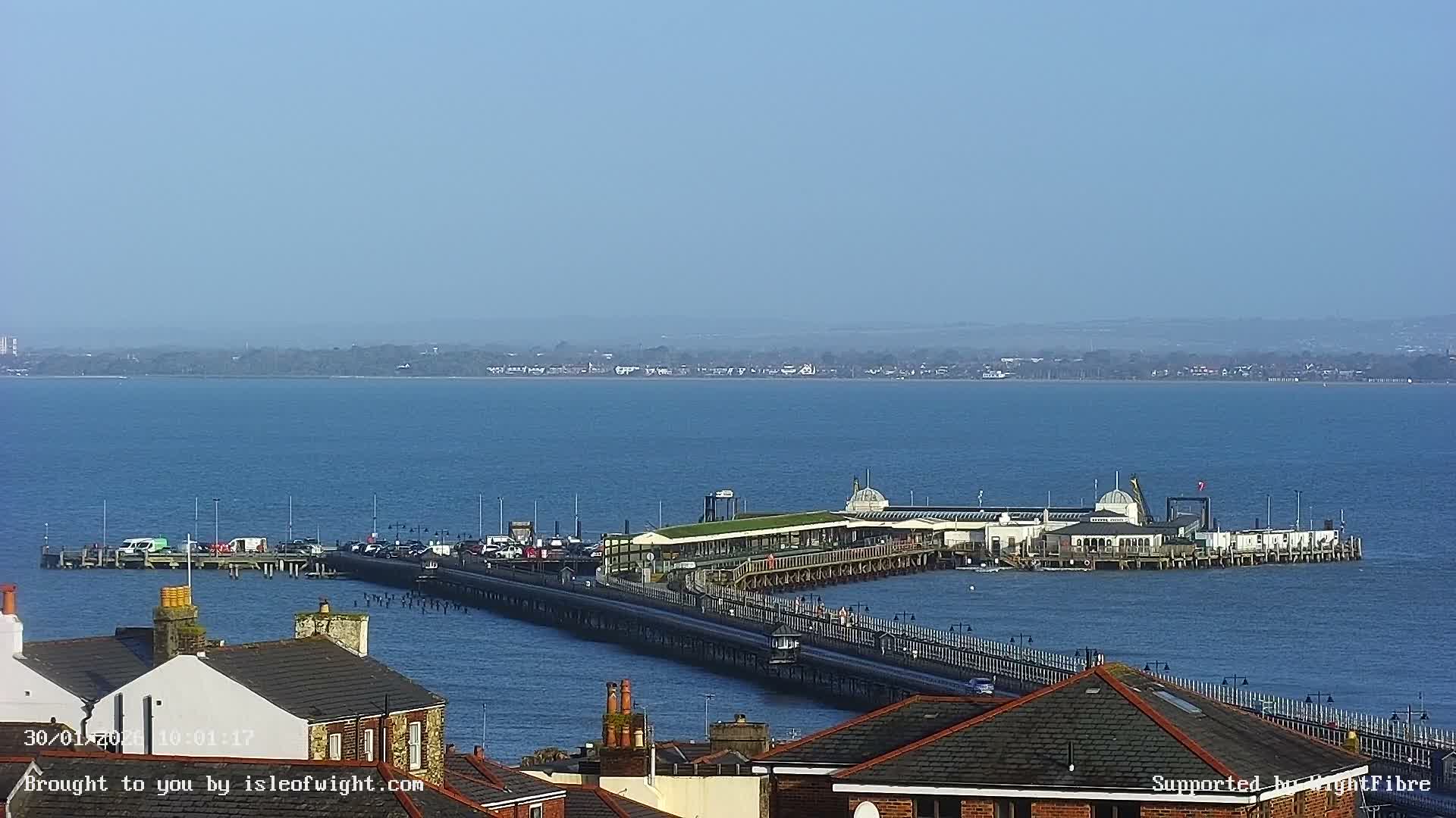 Ryde Pier & Island Line Railway Skyline Live Cam -Isle Of Wight, South East, England, United Kingdom 