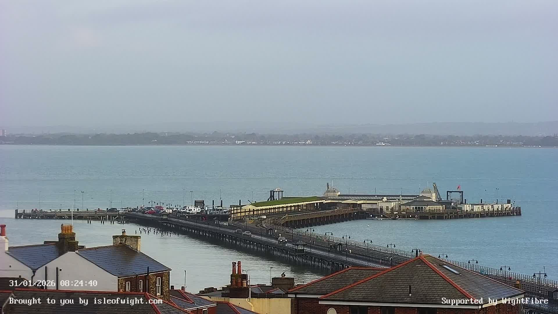Ryde Pier & Island Line Railway Skyline Live Cam -Isle Of Wight, South East, England, United Kingdom 