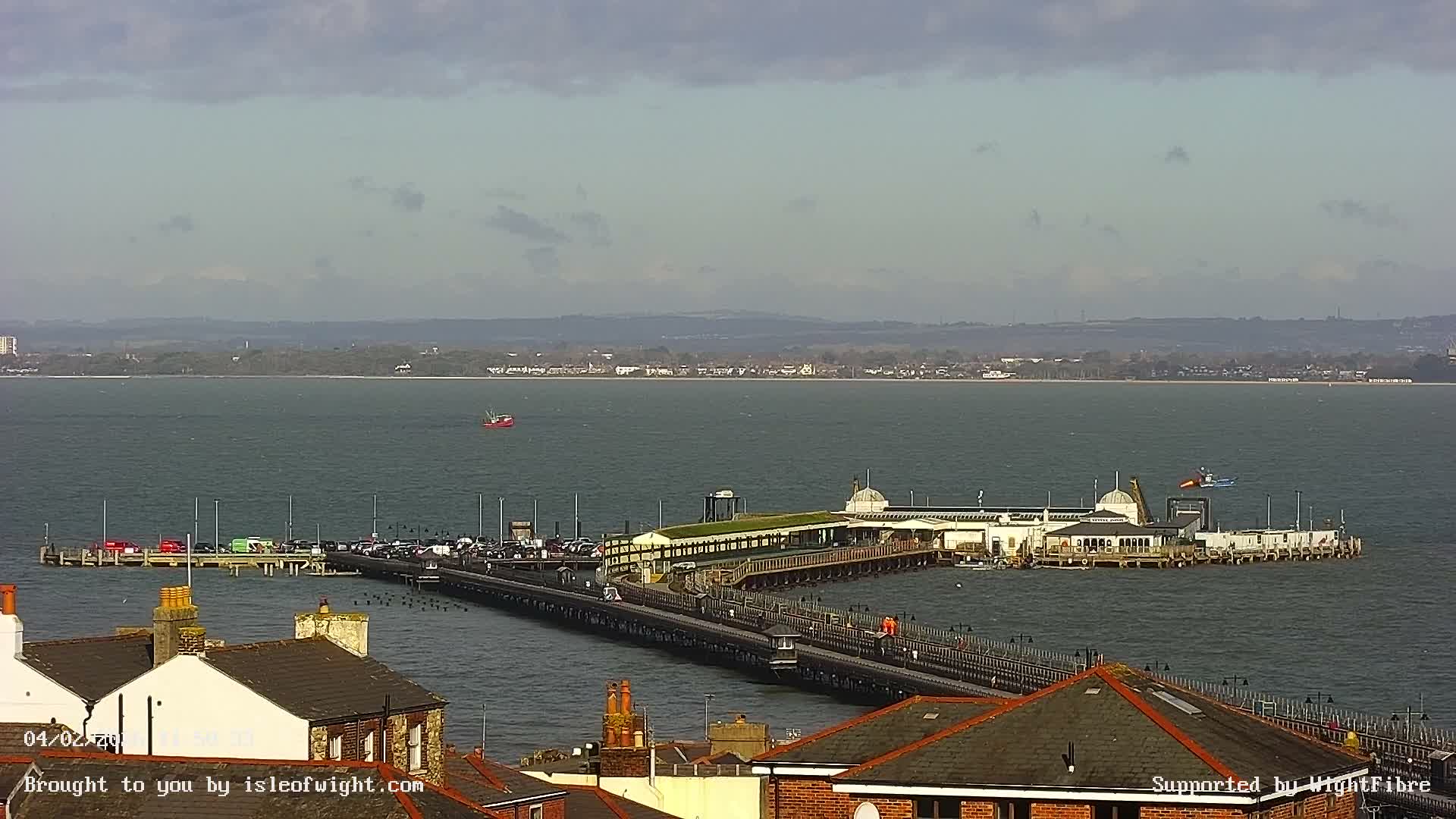 Ryde Pier & Island Line Railway Skyline Live Cam -Isle Of Wight, South East, England, United Kingdom 