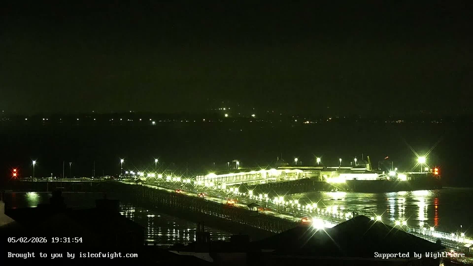 Ryde Pier & Island Line Railway Skyline Live Cam -Isle Of Wight, South East, England, United Kingdom 