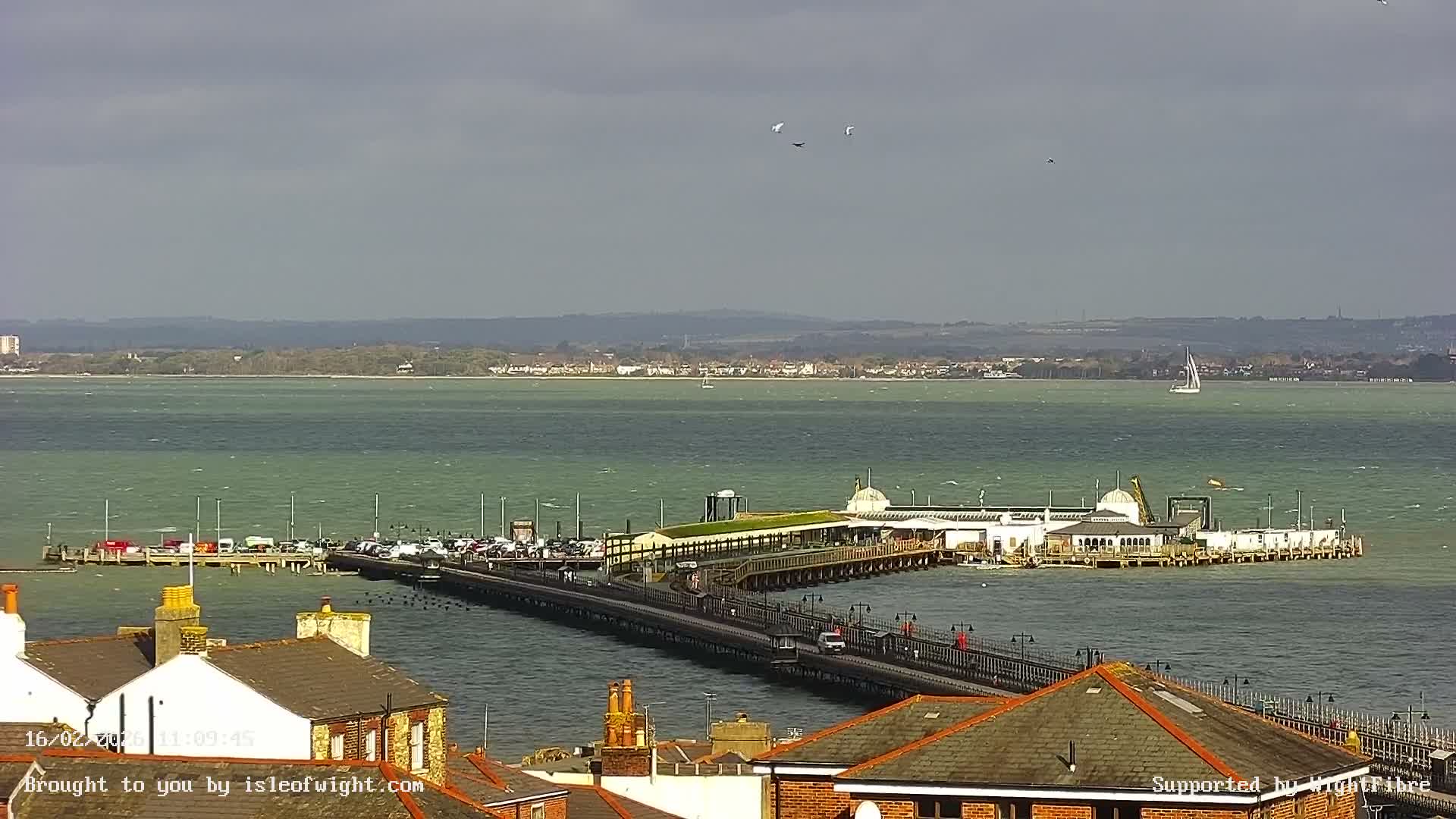 Ryde Pier & Island Line Railway Skyline Live Cam -Isle Of Wight, South East, England, United Kingdom 