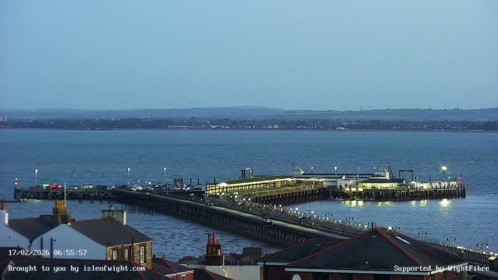 Ryde Pier & Island Line Railway Skyline Live Cam -Isle Of Wight, South East, England, United Kingdom 