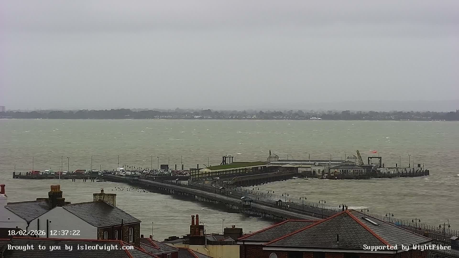 Ryde Pier & Island Line Railway Skyline Live Cam -Isle Of Wight, South East, England, United Kingdom 