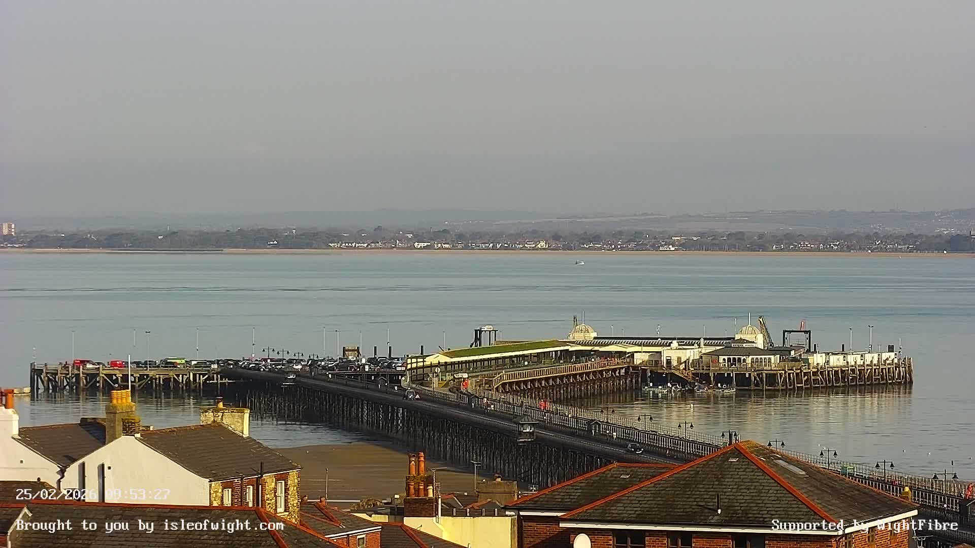 Ryde Pier & Island Line Railway Skyline Live Cam -Isle Of Wight, South East, England, United Kingdom 