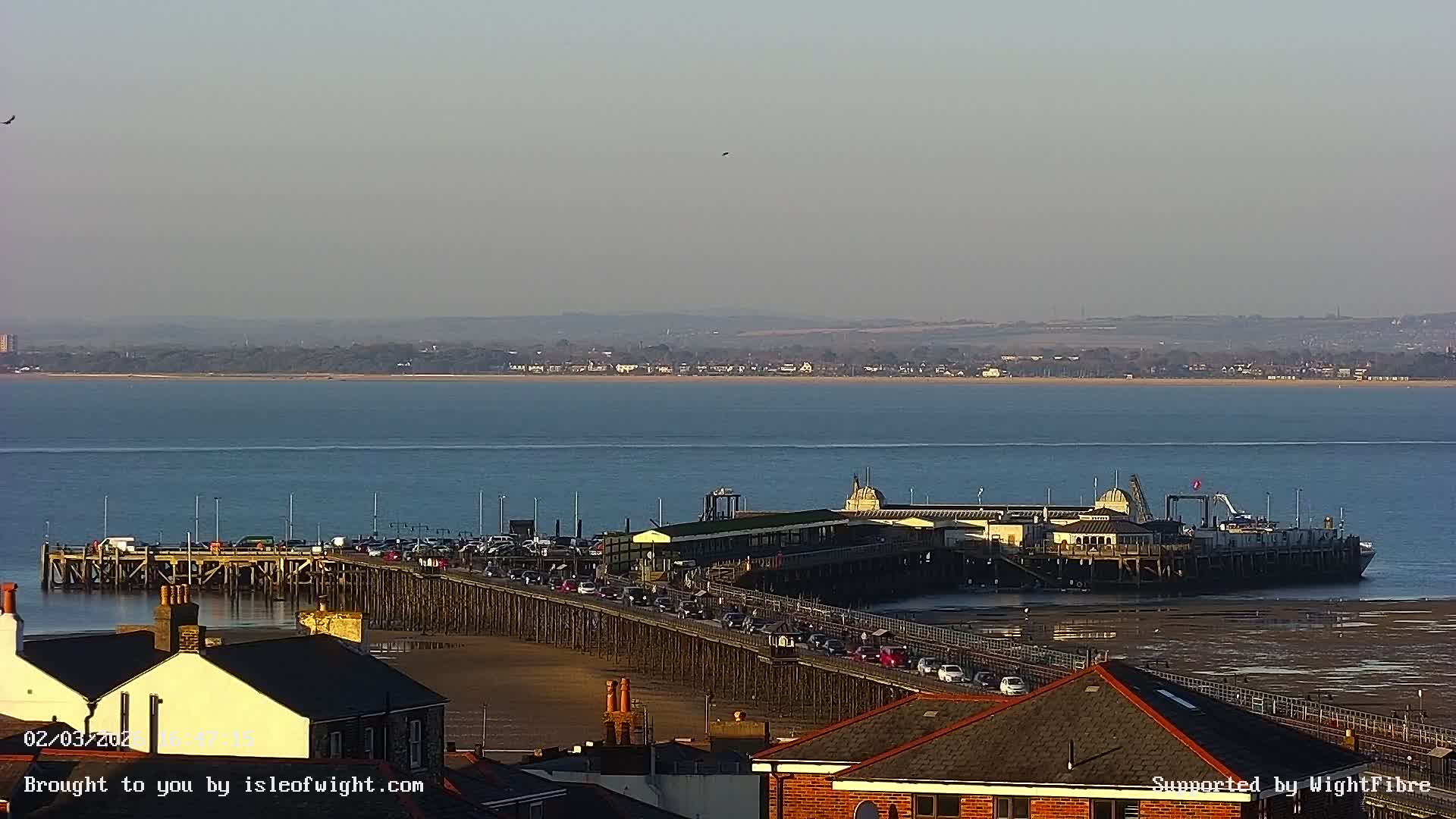 Ryde Pier & Island Line Railway Skyline Live Cam -Isle Of Wight, South East, England, United Kingdom 