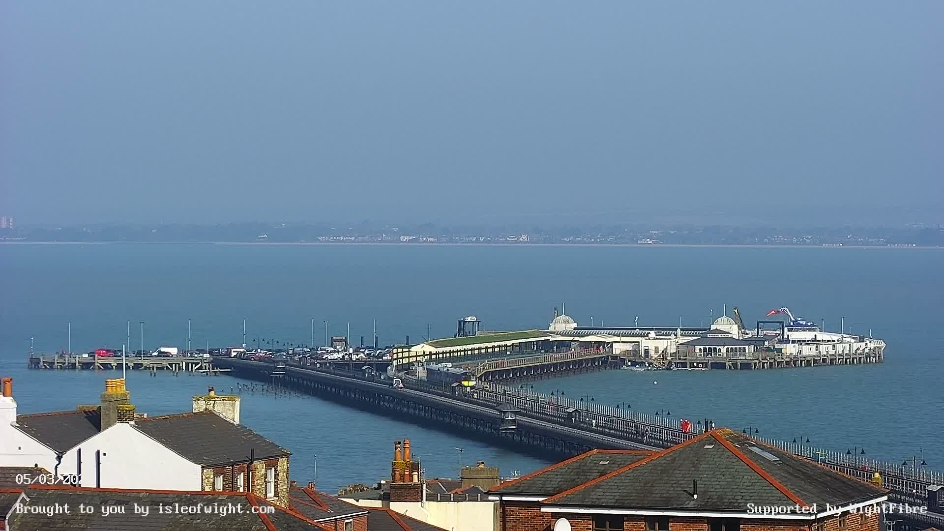 Ryde Pier & Island Line Railway Skyline Live Cam -Isle Of Wight, South East, England, United Kingdom 