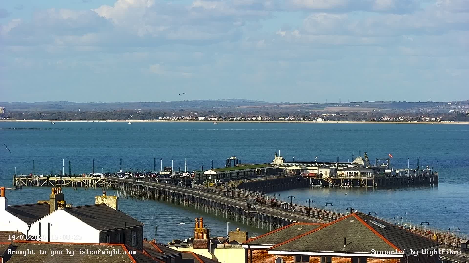 Ryde Pier & Island Line Railway Skyline Live Cam -Isle Of Wight, South East, England, United Kingdom 