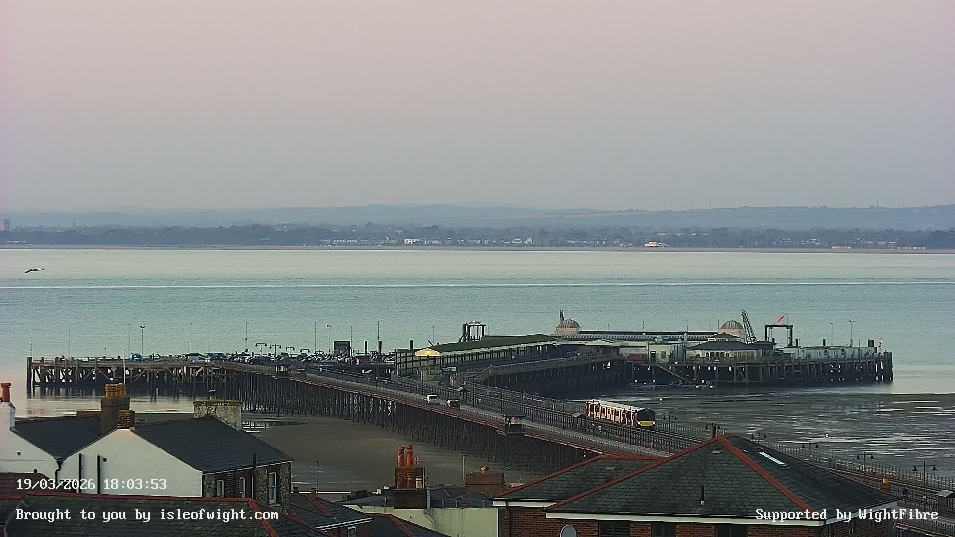Ryde Pier & Island Line Railway Skyline Live Cam -Isle Of Wight, South East, England, United Kingdom 