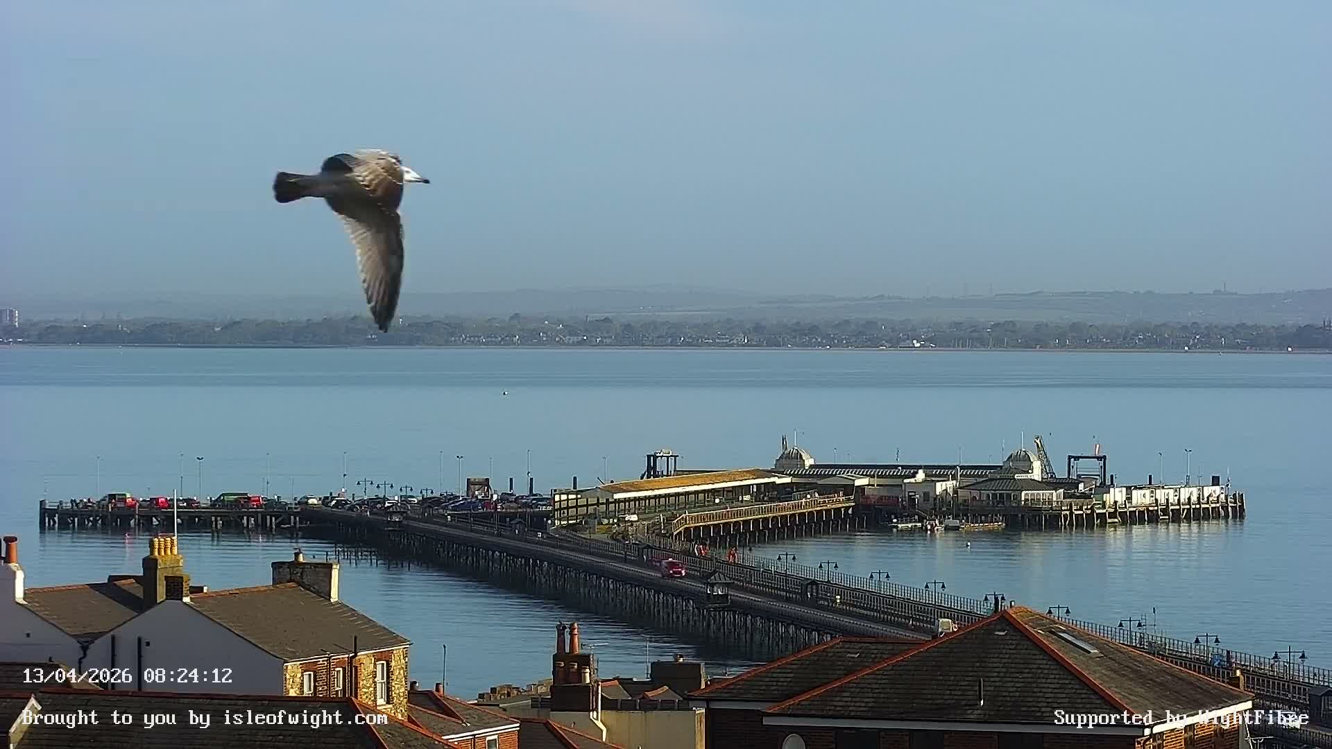 Ryde Pier & Island Line Railway Skyline Live Cam -Isle Of Wight, South East, England, United Kingdom 