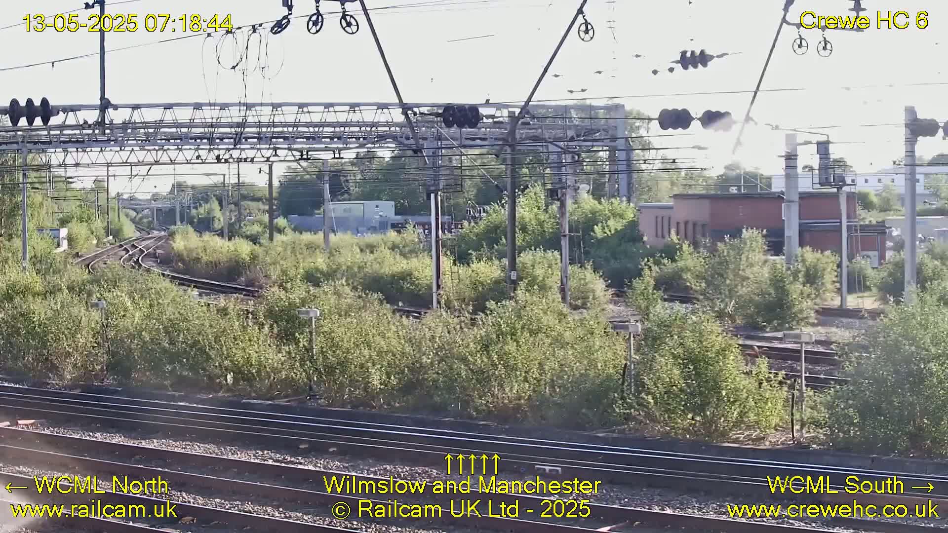 Crewe Rail Crossing Junction from Heritage Centre Live Cam - Crewe, Cheshire East, North West, England, United Kingdom