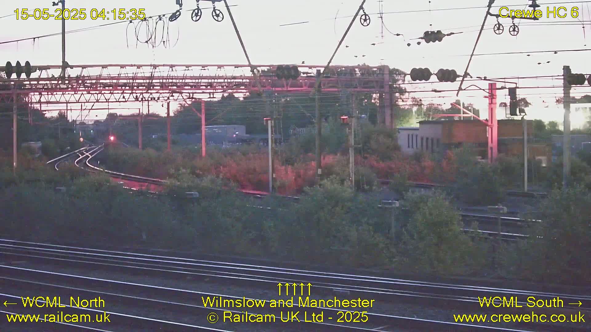 Crewe Rail Crossing Junction from Heritage Centre Live Cam - Crewe, Cheshire East, North West, England, United Kingdom
