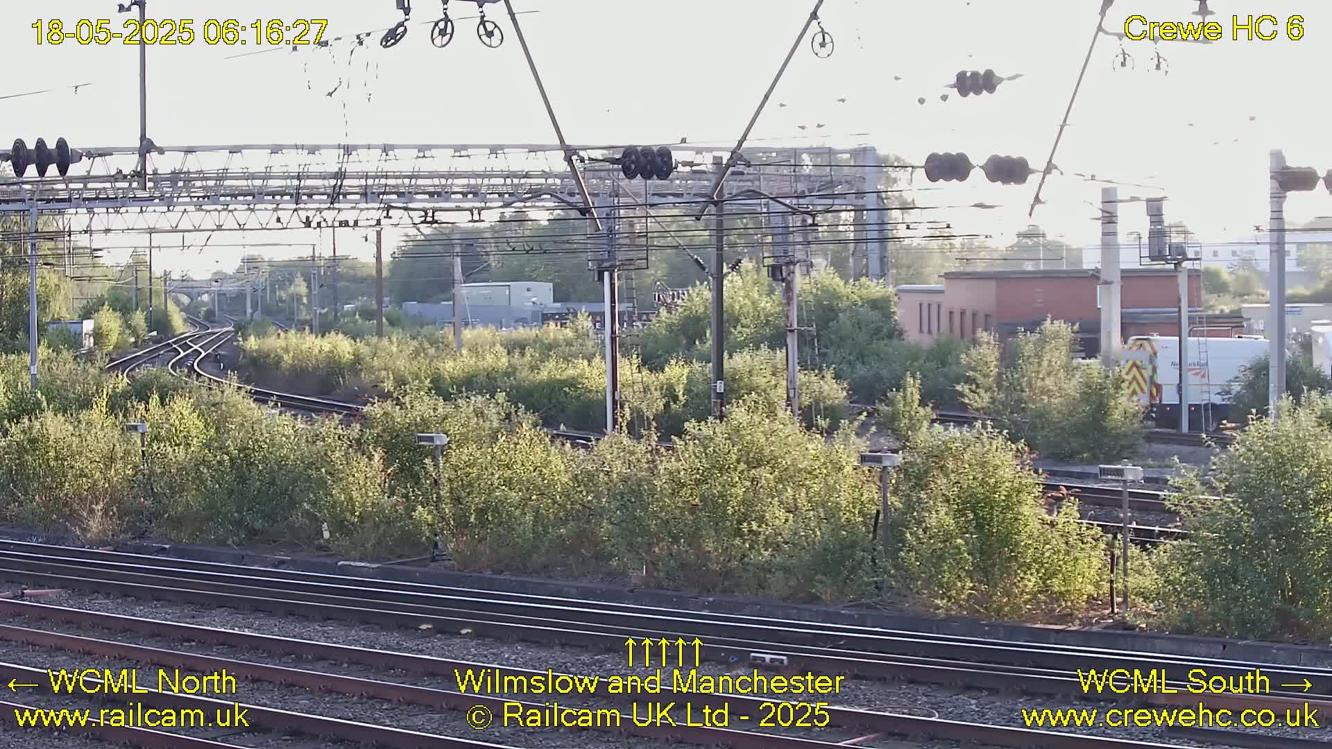 Crewe Rail Crossing Junction from Heritage Centre Live Cam - Crewe, Cheshire East, North West, England, United Kingdom