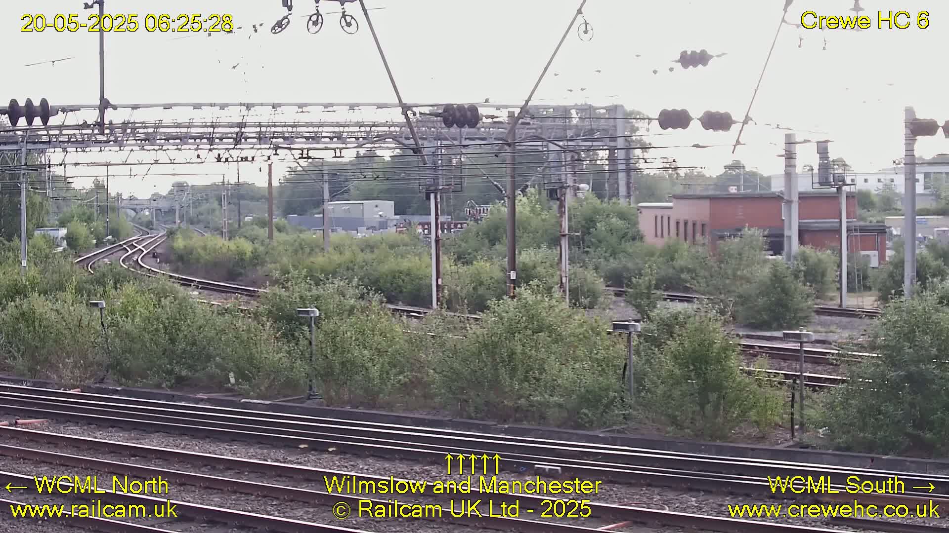 Crewe Rail Crossing Junction from Heritage Centre Live Cam - Crewe, Cheshire East, North West, England, United Kingdom