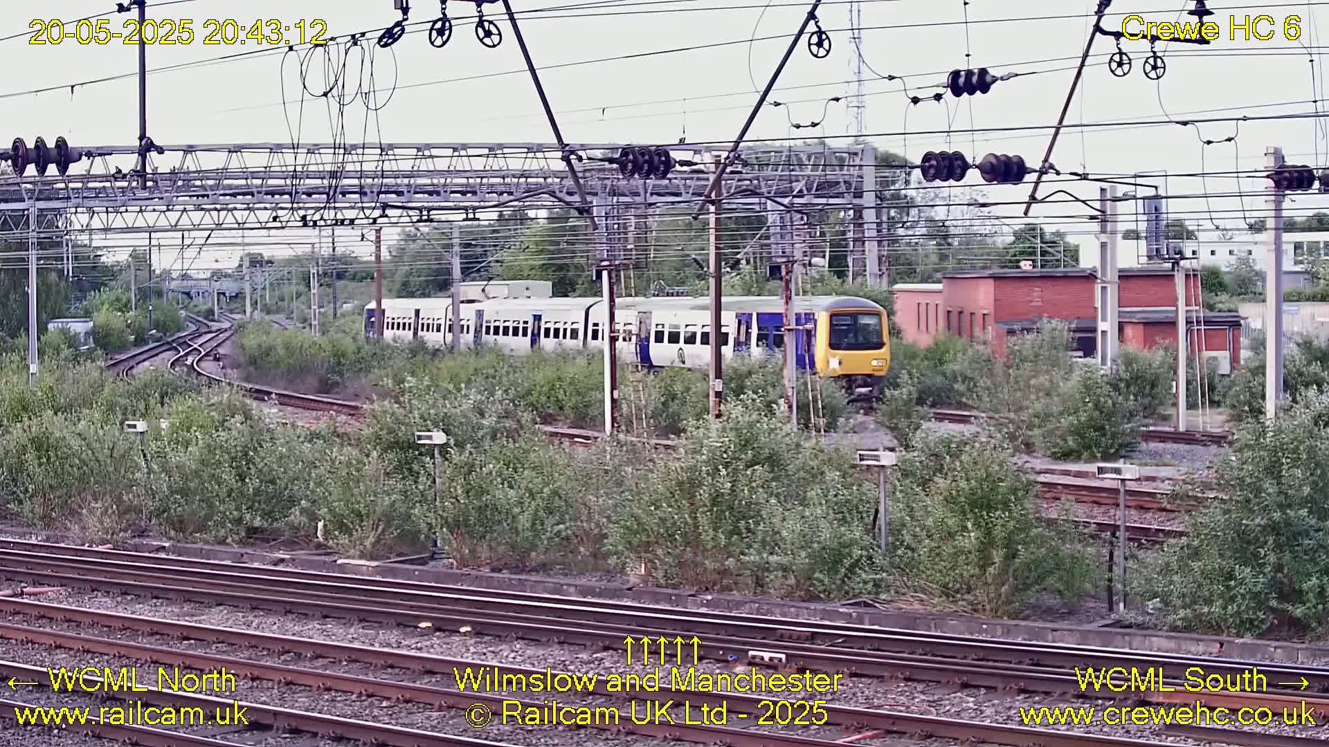 Crewe Rail Crossing Junction from Heritage Centre Live Cam - Crewe, Cheshire East, North West, England, United Kingdom